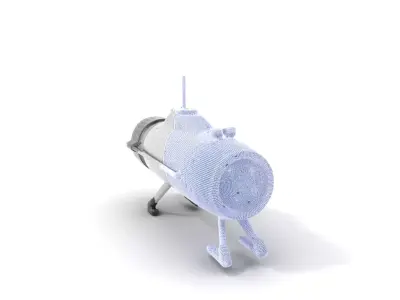 Sleek Silver Drone model pack Low-poly 3D model