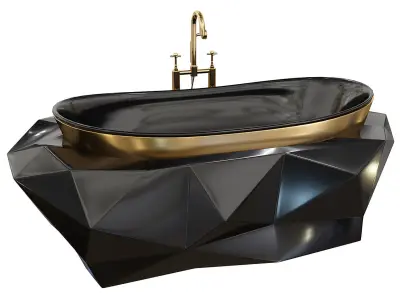  Diamond Bathtub by Maison Valentina Low-poly 3D model