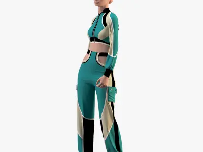 women sportswear- sport clothing  3D model