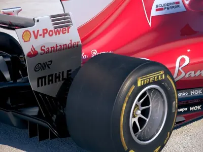 F1 Ferrari 2017 SF70H 3D model