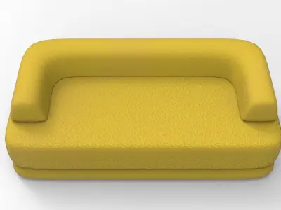 Fat Sofa Low-poly 3D model
