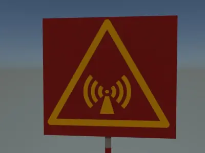 sign electromagnetic Low-poly 3D model