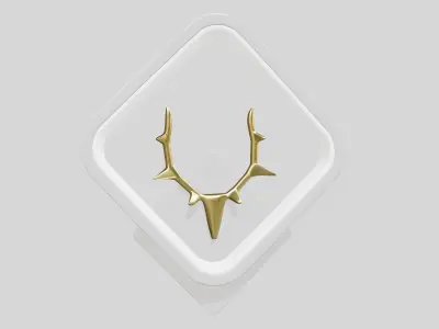 Modern Dear Light Low-poly 3D model