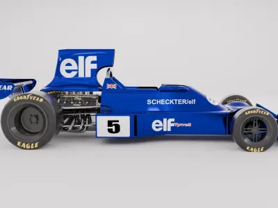 Tyrrell 007 F1 car 3D model