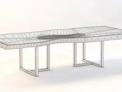 Live Edge Spalted Maple Dining Table 3D model