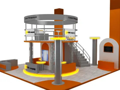 Booth Exhibition Stand a585a 3D model