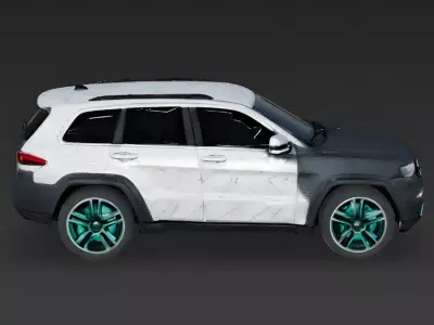 Exotic Marble and Carbon Jeep SUV 3D Model Low-poly 3D model