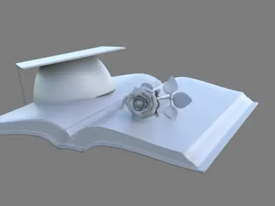 Book Rose Hat 3D print model
