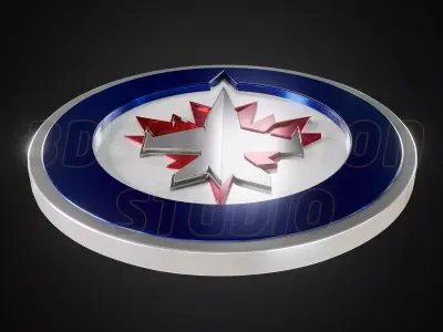 Winnipeg Jets logo - Cinematic - 3D print 3D model