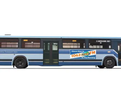 City Bus Low-poly 3D model