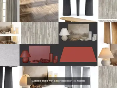 Console table with decor collection