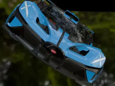 Bugatti Bolide Low-poly 3D model