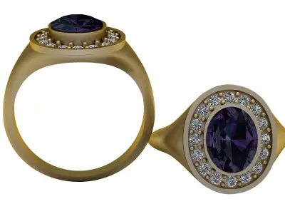 SOLITAIRE SAPPHIRE RING 3D PRINTABLE MODEL  3D print model