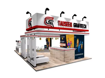 exhibition stall  Low-poly 3D model