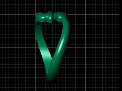 G alphabet baypass ring 3D print model