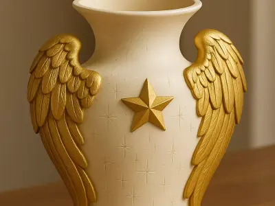 Angel Christmas Vase 3D print model