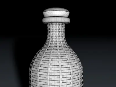 Bottle in weaving 3D model