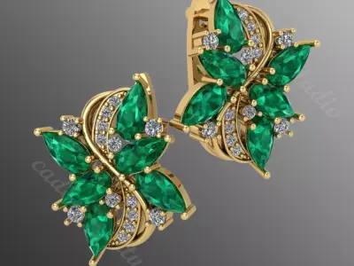 Lk4 Earrings 3D print model 3D print model