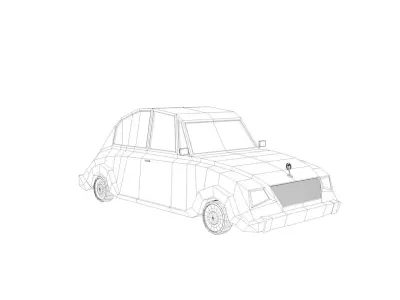 Mr Classic - Low poly cartoon car 3D model