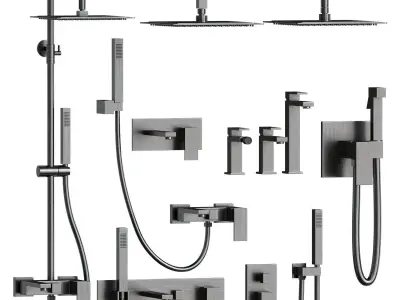 Boheme Qubic Faucet Set 3D model