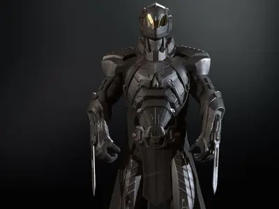 CyberSuit06 Low-poly 3D model