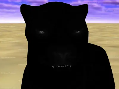 Black Panther Animated 3D model