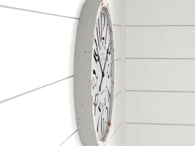 Wood Wall Clock 3D model