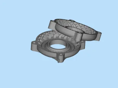 STL printable Mold RC Truck tire Rims and Tire files 3D print model