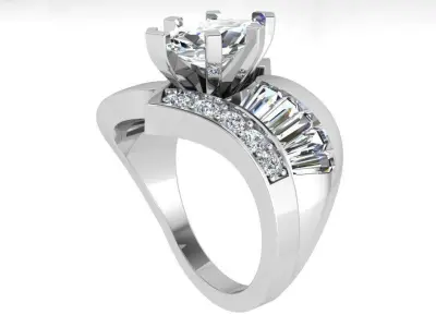 Marquise Tension Ring 3478 3D print model
