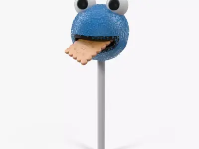 Cake Pop Monster Low-poly 3D model