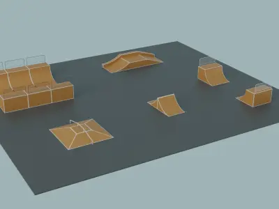 Skate Park Low-poly 3D model