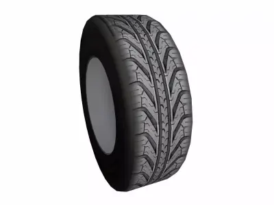 Truck Tyre Lowpoly Low-poly 3D model