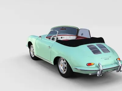 Porsche 356 Convertible rev 3D model