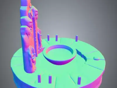 Stone Altar Free low-poly 3D model