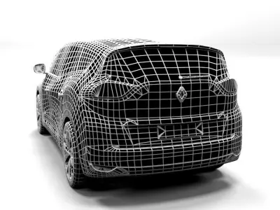 RENAULT GRAND SCENIC Low-poly 3D model