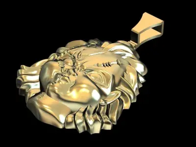 chucky doll face pendant  3D print model