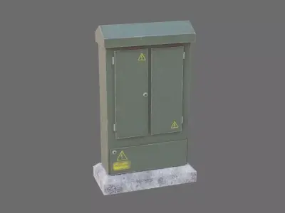 Electrical Boxes Low-poly 3D model