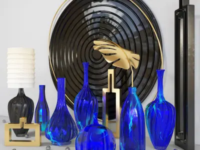 decor05 glass vases 3D model