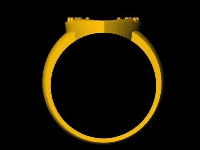  Alphabet Heart Jewelry Ring 3dm file  3D print model