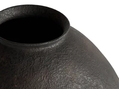 Round Metal Vase 3D model