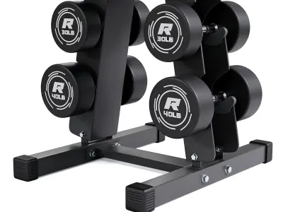 Dumbbells Set Low-poly 3D model