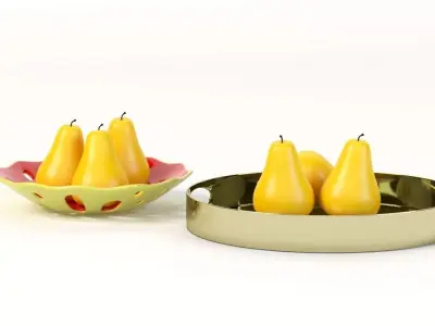 Angeline Round Mirrored Metal Decorative Centerpiece Tray   3D model