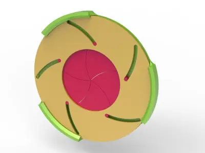 Sharp edges Iris diaphragm 3D print model