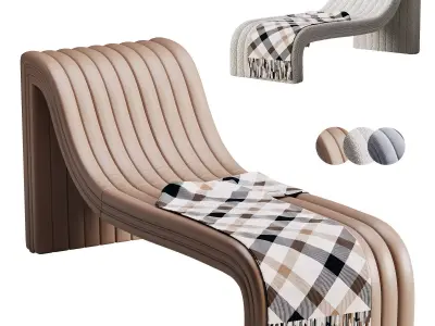 Augustine Chaise Lounge 3D model