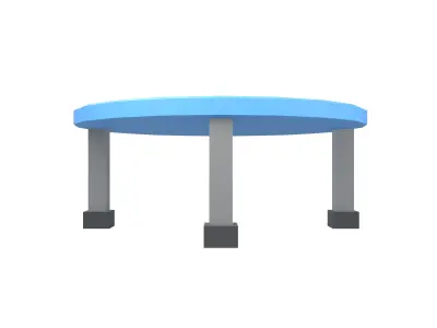 Trampoline v1 002 Low-poly 3D model