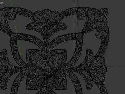 Classic decor ornament v-3D model 49 3D model