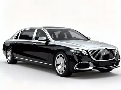 Modern Two-Tone Ultra-Luxury Sedan 3D Model Low-poly 3D model
