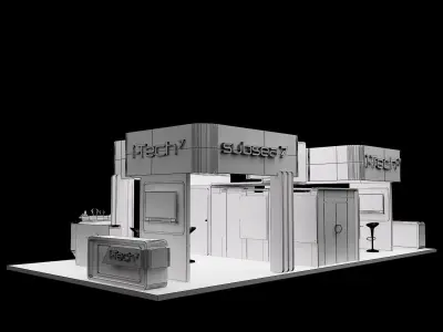 Booth Exhibition Stand a318 3D model