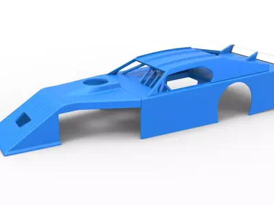 Shell of Asphalt Modified stock car V2 Scale 1 to 25 3D print model