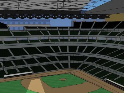 Globe Life Field - Roof Closed 3D model